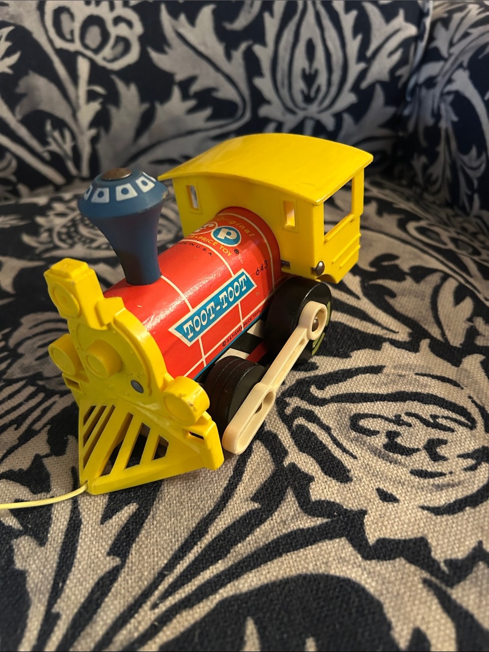 Vintage Fisher Price Train- “Toot Toot” Pull Toy #643